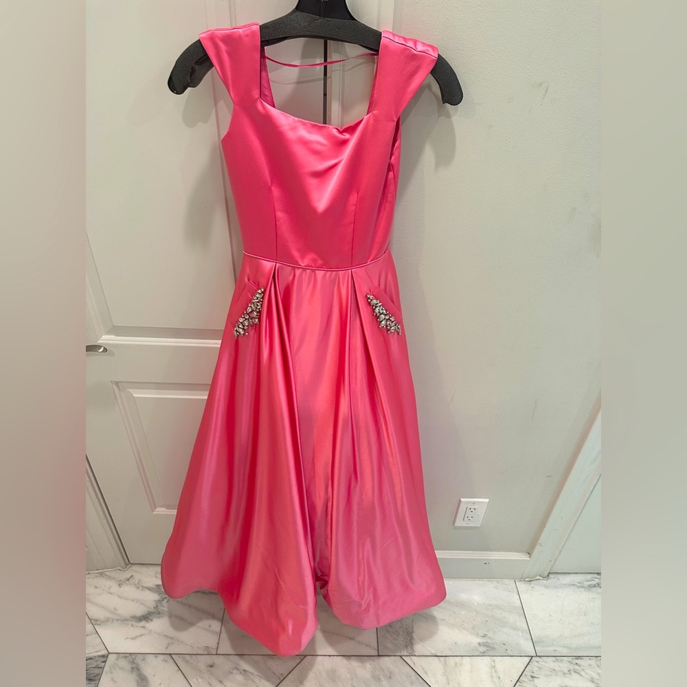 SHERRI HILL KIDS FORMAL PRINCESS PINK EVENING GOWN